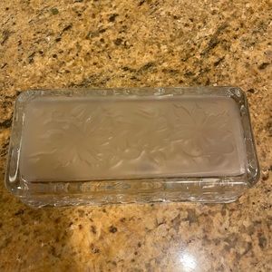 fantasia crystal butter dish cover